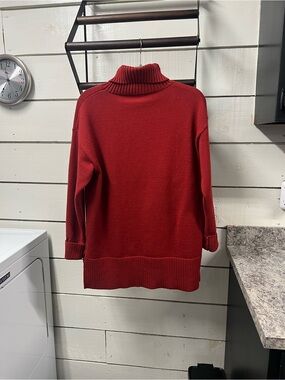 Women's Rust Turtleneck Sweater - Classic Cozy Knit
